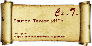 Csutor Terestyén névjegykártya